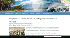 Desktop Screenshot of hooponoponoseminare.de
