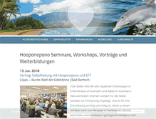 Tablet Screenshot of hooponoponoseminare.de